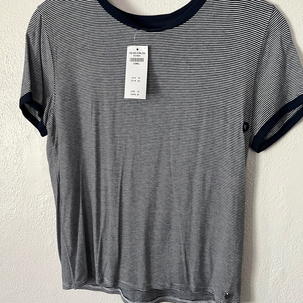 Abercrombie & Fitch Navy Striped Women's Top
